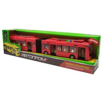 Тролейбус іграшковий 7991ABCD світло, звук (Червоний) фото