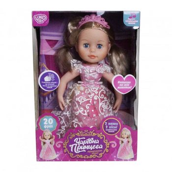 Интерактивная кукла Принцесса M 4300 на укр. языке (Бело-Розовое платье) фото