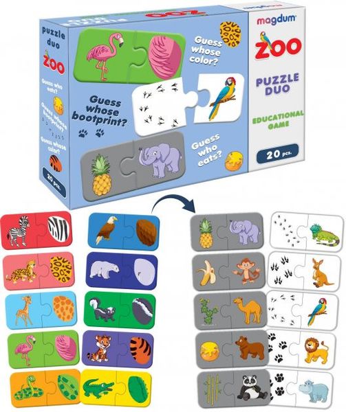 Гра настільна розвиваюча Парочки Зоопарк ME5032-11 EN фото
