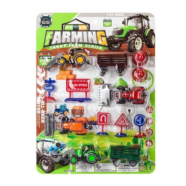 Детский игровой набор спецтехники "Ферма" 124 В с тракторами фото