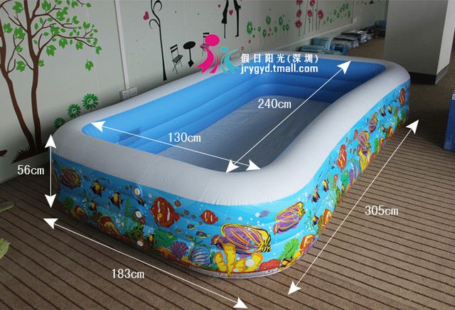 Семейный надувной прямоугольный бассейн на 999 л 58485 Intex фото