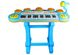 Детский синтезатор пианино с микрофоном и стульчиком BB45BD (Голубой) фото 7 из 19