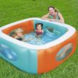 Дитячий надувний басейн квадратний з віконцями 168 см Bestway 51132 фото