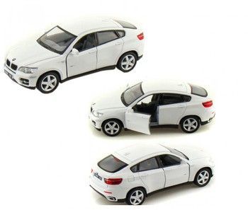 Коллекционная игрушечная машинка BMW X6 KT5336W инерционная Белый фото