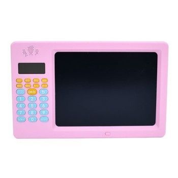 Калькулятор розвиваючий TD202373(Pink) з планшетом для малювання фото