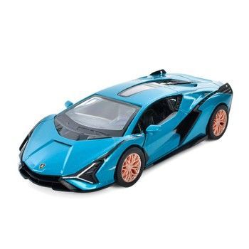 Інерційна машинка Lamborghini Sian FKP 37 Kinsmart KT5431W металева Синій фото