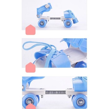 Квадровые ролики Profi MS 0053 4 колеса, раздвижные размер (27-30) (Синий) фото