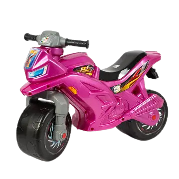Беговел мотоцикл пластиковый розовый перламутр Орион 501-1PN  фото