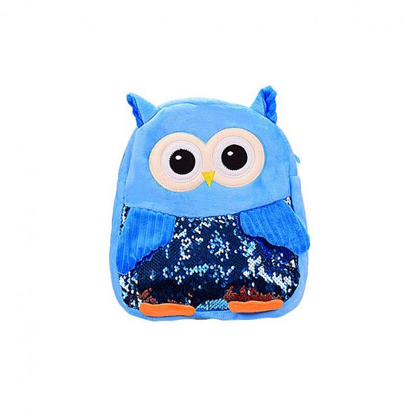 Детский рюкзак Сова BG8020 плюшевый (Синий) фото