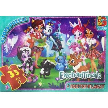 Дитячий пазл класичний "Enchantimals" EA200 постер 35 елементів фото