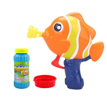 Генератор пистолет для мыльных пузырей Рыбка (Оранжевый) фото