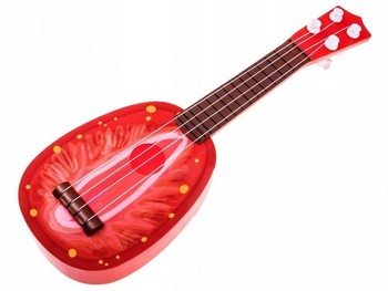 Гитара игрушечная Fan Wingda Toys 819-20, 35 см (Клубника) фото