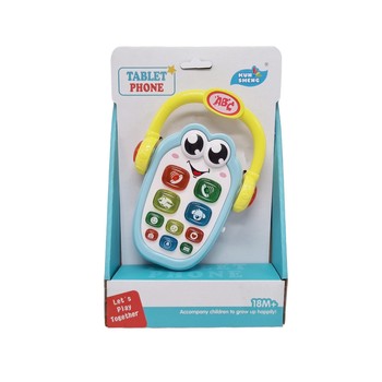 Дитячий музичний Телефон 899 15,5 см, звук, світло (Синій) фото