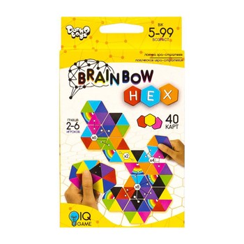 Розважальна карткова гра "Brainbow HEX" G-BRH-01-01, 40 карт фото