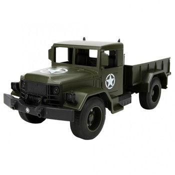 Военный грузовик игрушечный Metr+ 12002E масштаб 1:20, звуковые и световые эффекты (Зеленый) фото