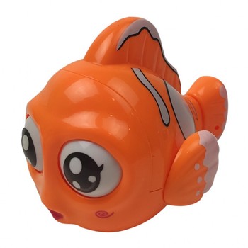 Детская игрушка для ванной Рыбка 6672-1, инерционная, 11 см (Оранжевый) фото