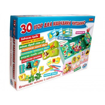 Набір дитячих розвиваючих настільних ігор 30 ігор для навчання читання Ranok фото
