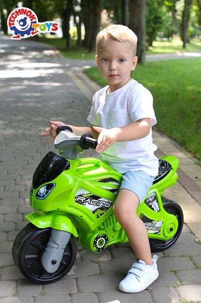 Каталка беговел мотоцикл зелений ТехноК 6443TXK фото