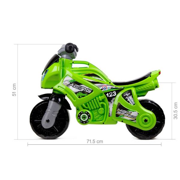 Каталка беговел мотоцикл зелений ТехноК 6443TXK фото
