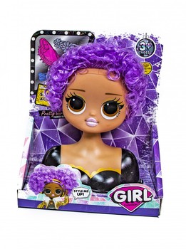 Игрушечная кукла для причесок и мейкапа LOL LK1071, 4 вида (Фиолетовые волосы) фото