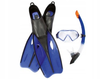 Набір для підводного плавання Bestway 25021 маска, ласти, трубка (Синій) фото
