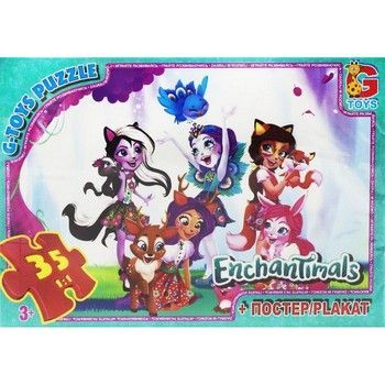 Дитячий пазл класичний "Enchantimals" EA201 постер 35 елементів фото