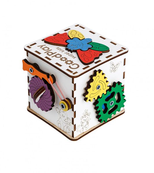Детский развивающий куб Бизиборд K001, 12×12×12 фото