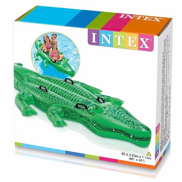 Дитячий матрас надувний пліт з ручками Крокодил Intex 58562  фото