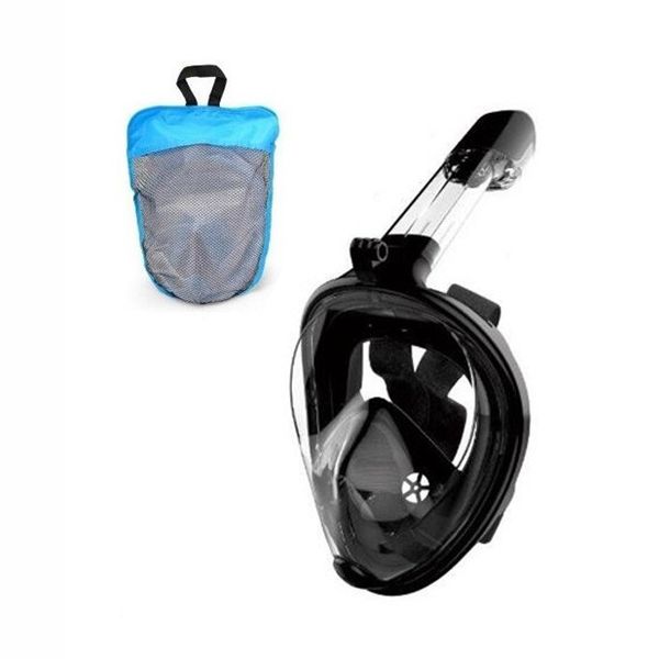 Маска для плавания полнолицевая в сумке (Черный) FY777-1 фото