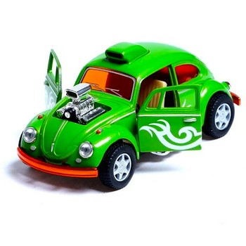Машинка металева інерційна Volkswagen Beetle Custom Dragracer Kinsmart KT5405W 1:32 (Зелений) фото