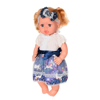 Дитяча лялька Яринка Bambi M 5603 українською мовою (Синє з білої сукні) фото