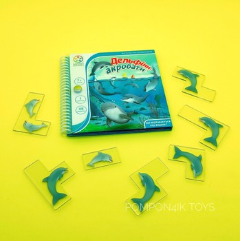 Дорожня магнитна головоломка Дельфіны-акробати, Smart Games фото
