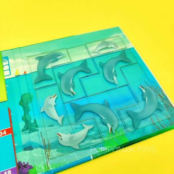 Дорожня магнитна головоломка Дельфіны-акробати, Smart Games фото