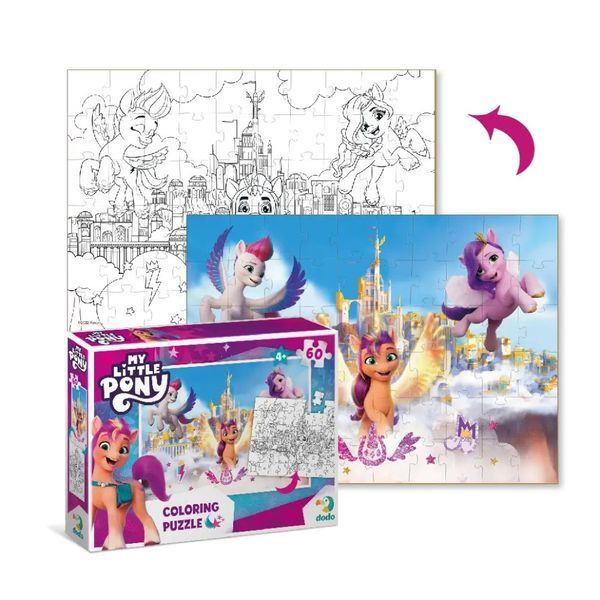 Дитячі Пазли 2 в 1 My Little Pony "Пригоди у палаці" DoDo 200135 60 елементів фото