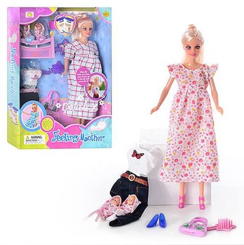 Кукла типа Барби беременная DEFA 8009 с аксессуарами фото