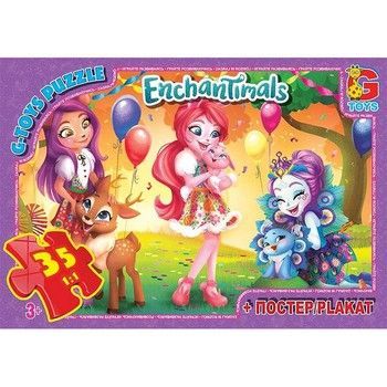 Дитячий пазл класичний "Enchantimals" EA212 постер 35 елементів фото