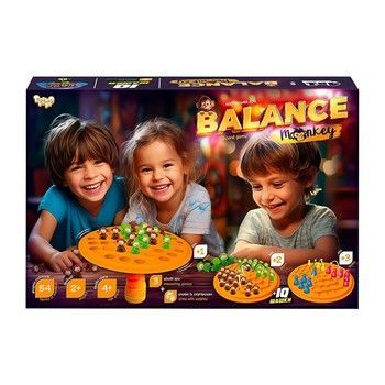 Розвиваюча настільна гра "Balance Monkey" Danko Toys BalM-02, 54 фігурки мавп фото