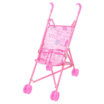 Дитяча коляска для ляльок 886-1A тростина, подвійні пластикові колеса, складана (886K-1B) фото