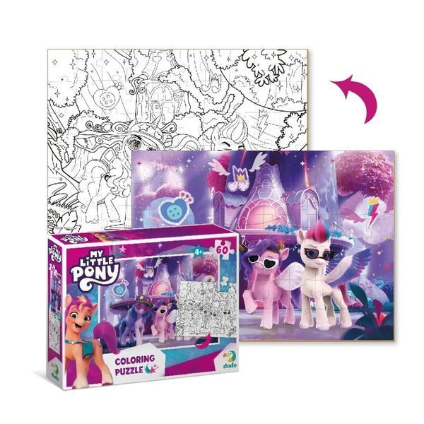 Дитячі Пазли 2 в 1 My Little Pony "Вечірка" DoDo 200136 60 елементів фото