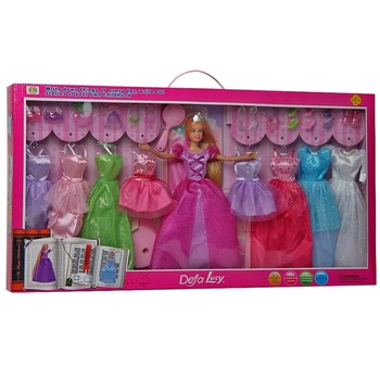Лялька DEFA 8266 29 см, з аксесуарами (Рожевий) фото