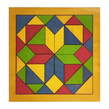 Детская мозаика "Геометрика" 172401 деревянная (Желтый) фото