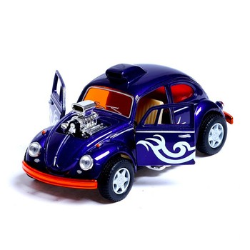 Машинка металева інерційна Volkswagen Beetle Custom Dragracer Kinsmart KT5405W 1:32 (Фіолетовий) фото