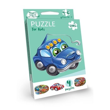 Дитячі розвиваючі пазли "Puzzle For Kids" PFK-05-12, 2 картинки (Машинка) фото