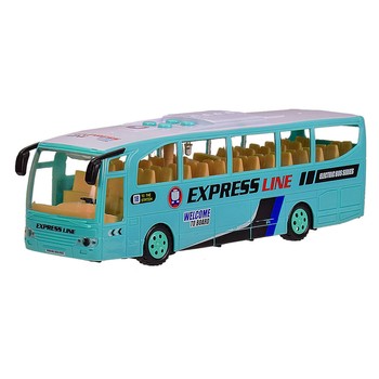 Дитяча іграшка Автобус Bambi 1578 зі звуком та світлом (Бірюзовий) фото