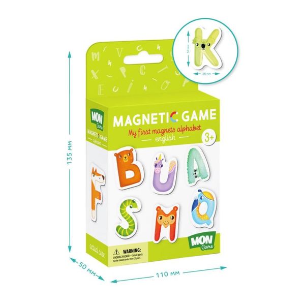 Детский набор магнитов "Магнитные буквы. Английский" Mon Game 200210 фото