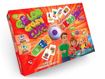 Детская настольная развлекательная игра "Color Crazy Cups" CCC-01-01U на укр. языке фото