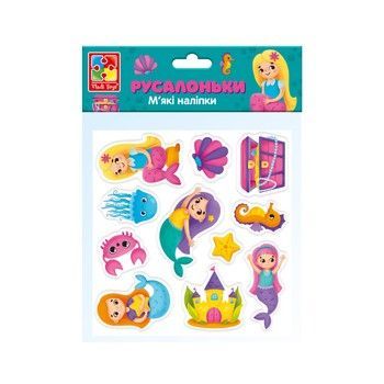 Набор мягких наклеек "Русалочки" Vladi Toys VT4210-09 (укр) фото