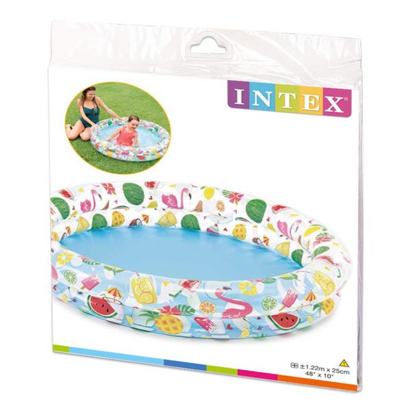 Детский надувной бассейн круглый Фрукты Intex 59421 фото