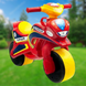 Дитячий беговел мотоцикл із широкими колесами Поліція червоний 0138/560 фото 1 з 6