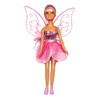 Лялька DEFA 8317-1-3 фея, з крилами, 21 см (Рожева) фото